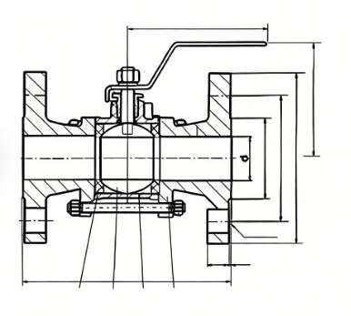 High-pressure floating ball valve